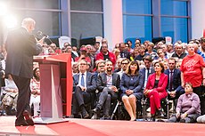 SPD-Bundesvorsitzender und Kanzlerkandidat Martin Schulz bei einer Rede in Ludwigshafen am Rhein (13. September 2017).