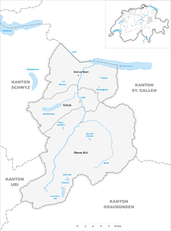 Genah ring Swiss Map of Glarus