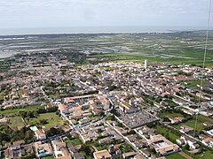 Vue aérienne du village.