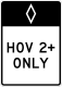 Zeichen R3-11b Rechte HOV-Spur im angegebenen Zeitraum nur für Busse freigegeben (Bei ID R3-11bL heißt es "LEFT LANE" statt "RIGHT LANE")