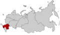 2010 composition with 2014 de-facto boundaries, with Crimea shown as part of Russia but outside Southern FD