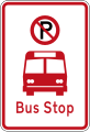 (R6-71) No Parking: Bus Stop