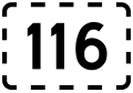 Numbered province road Signifies a route that leads to the given route.