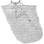 Diagram of a theoretical structure for Geysir, from 1882