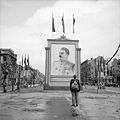 Sztálint ábrázoló festmény Berlinben közvetlenül a háború után
