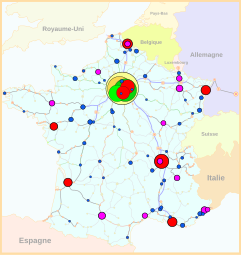 Les principales gares voyageurs du réseau.