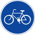 Track for cyclists and mopeds