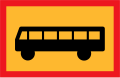 Symbol plate for specified vehicle or road user category (bus)