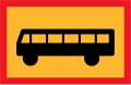 Symboltavla för visst fordonsslag eller trafikantgrupp (buss)