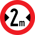 9a: No vehicles having an overall width exceeding ... meters