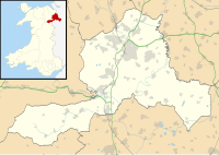 Map showing the location of Ogof Dydd Byraf