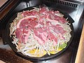 Genghis Khan Nabe before being cooked