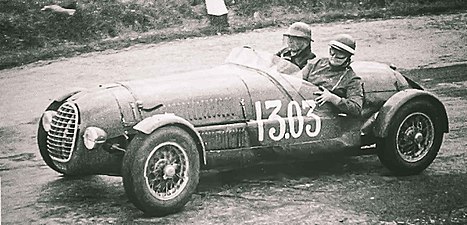 Biondetti Ferrari-Jaguar Special driven to a 4th place in 1951 Coppa della Toscana.