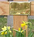 Temporary marker in St. Peter's Churchyard, Dunchurch.