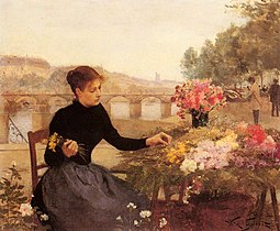 Un mercato dei fiori parigino