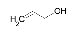 Strukturformel des Allylalkohols (2-Propen-1-ol)