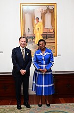 Gambar mini seharga Gambar:Amb Roger F. Nyhus presented his credentials to President of Barbados Sandra Mason.jpg