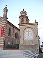 Basilica di San Dalmazio. Il mosaico del Crocifisso e scorcio del campanile