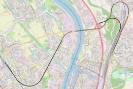 Spoorlijn Weil am Rhein - Saint-Louis op de kaart