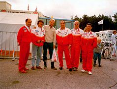 Amb l'equip oficial Derbi, cap a 1990