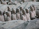 Ancient Chinese terra cotta soldiers.