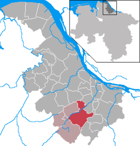 Poziția Harsefeld pe harta districtului Stade