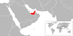 Location of àwọn Ẹ́mírétì Árábù Aparapọ̀