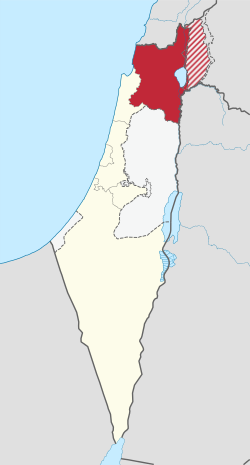 Kaart van Noord מחוז הצפון