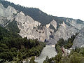 Rhine canyon or Ruinaulta, between Ilanz/Glion and Chur, Switzerland