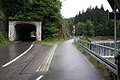 Riedbergpass, Ostrampe, Tunnel unter dem Burgschrofen, Tunnelumgehung für Radfahrer und Fußgänger, die Schönberger Ache