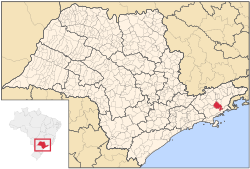 Localização de São Luiz do Paraitinga em São Paulo