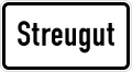 Zusatzzeichen 1060-30 Streugut (selbständiges Hinweiszeichen)