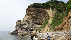 金石灘の海岸