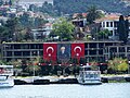 Turkish flags and portrait of Gazi Mustafa Kemal