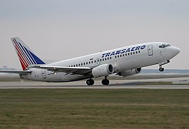 Трансаэро әуе компаниясынң Boieng 737 ұшағы