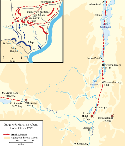 Marxa de Burgoyne cap a Albany (juny-octubre de 1777)