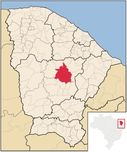 Localização de Quixeramobim no Ceará