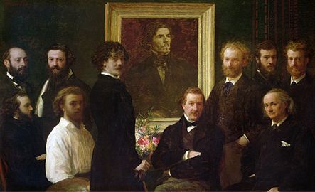 Hommage à Delacroix (1864), Paris, musée d'Orsay[29].