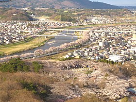 船岡城址頂上からの眺望（2007年4月14日）