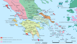 The Lordship of Athens and the other Greek and Latin states of southern Greece, ca. 1210