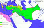 Seleukos rike (grönt) år 301 f.Kr