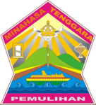 Lambang kedua Kabupaten Minahasa Tenggara (2010-2014), lambang ini mendapat respons negatif masyarakat diantaranya karena tidak ada Manguni (burung hantu) yaitu simbol suku Minahasa.[6]