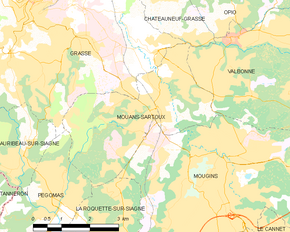Poziția localității Mouans-Sartoux