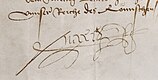 Firma de Maximiliano I