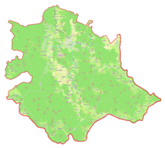 Mapa konturowa gminy Črnomelj, na dole po prawej znajduje się punkt z opisem „Balkovci”