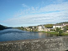 Bergerac kaj la rivero Dordogne.