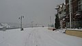 Ustka, Bulwar Portowy zimą