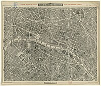 Plan de Paris à vol d'oiseau, dressé par G. Peltier, 1926
