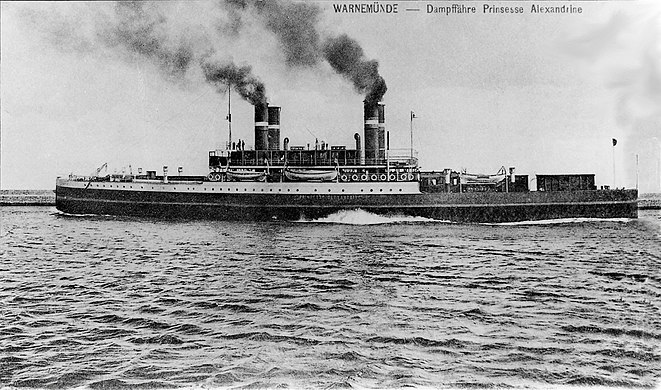 Prinsesse Alexandrine in 1903, DSB-Reederei, ferry Gedser-Warnemünde, verschrottet in 1935