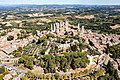 San Gimignano towers, town in Tuscany landscape